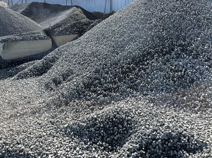 Pile of crushed stone aggregate supplied in the image collection.